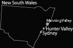 Map of Taree and Sydney - New South Wales NSW