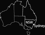 Map of Australia, Australian States and New South Wales - Sydney
